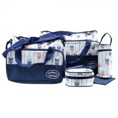 Mothers Choice 5 Piece Microfibre Diaper Bag Set Navy