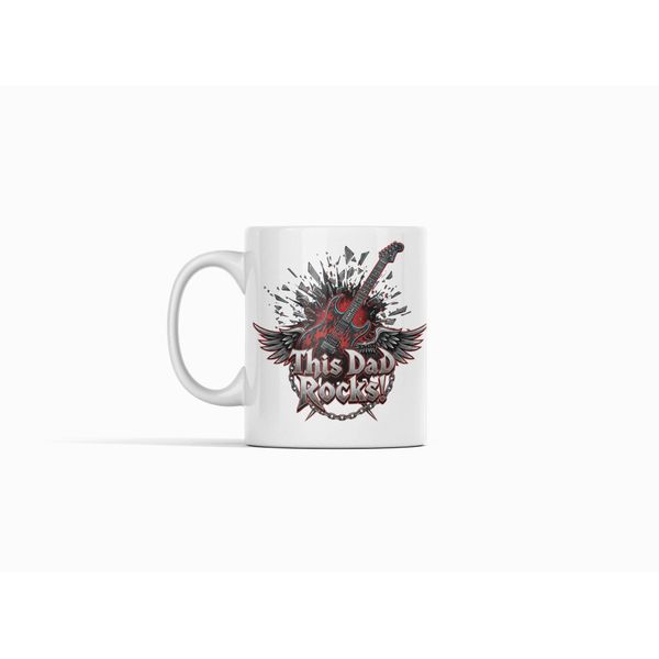 White Ceramic 325 ml 1 Pack Mug This Dad Rocks Mug