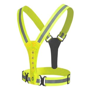 LED Reflective Running, Cycling, Motorcycle &amp; Security Watch Vest