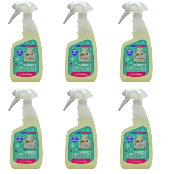 Dry Wonder - Fabric and Upholstery Dry Foam Cleaner - 500ml - Pack of 6