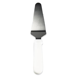 Cake Server - White Handle - Stainless Steel - Silver