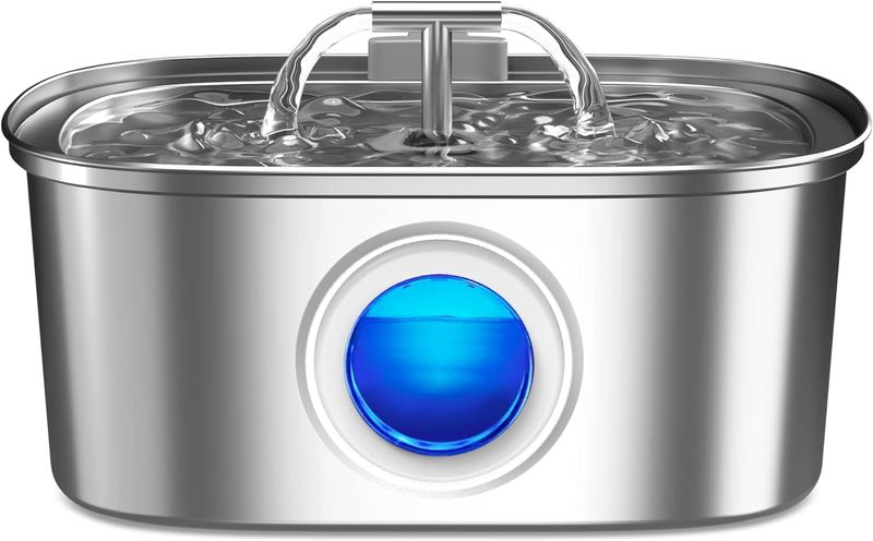 Cat Water Fountain Stainless Stee :108oz/3.2L Automatic Pet Water Fountain