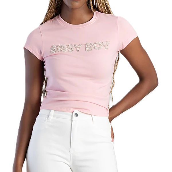 Sissy Boy T-Shirt Wild Hearts Pale Pink