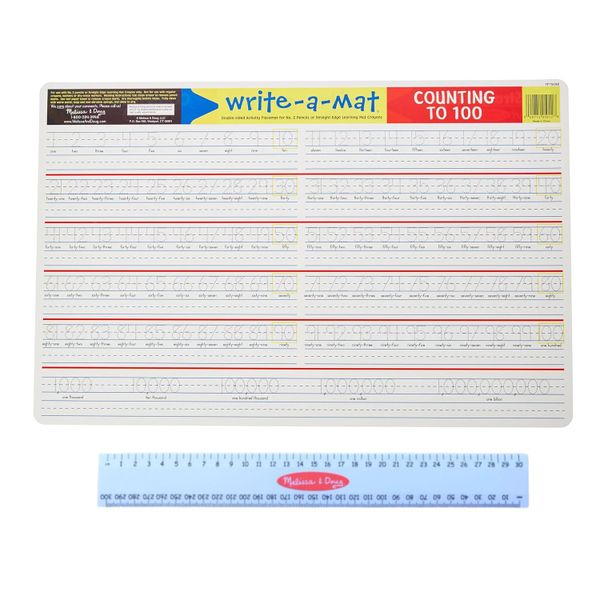 Melissa &amp; Doug Counting to 100 - Write-A-Mat - Bundle of 6