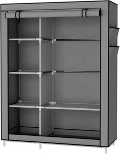 Sulfar Closet Organizer Wardrobe Clothes Storage Shelves, Non-Woven Fabric