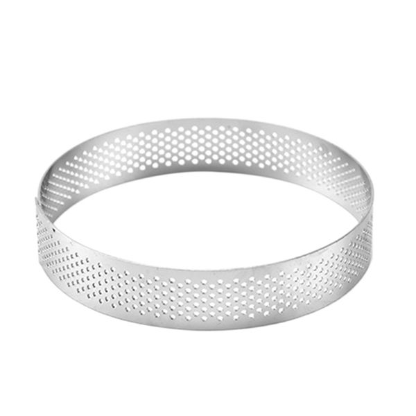 20cm Round Stainless Steel Cake Hole Molds Mousse Tart DIY Tool