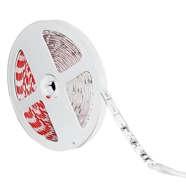 5M 12V DC LED Strip, 8W/m, 60 LEDs/m, SMD2835, Warm White, IP68 Waterproof
