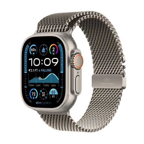 Apple Watch Ultra 2 GPS +Cell Titanium Case 49mm with Titan Milanese Loop-M