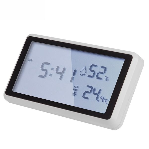 Deli Digital Humidity &amp; Temperature Meter Backlight Alarm clock -10-60