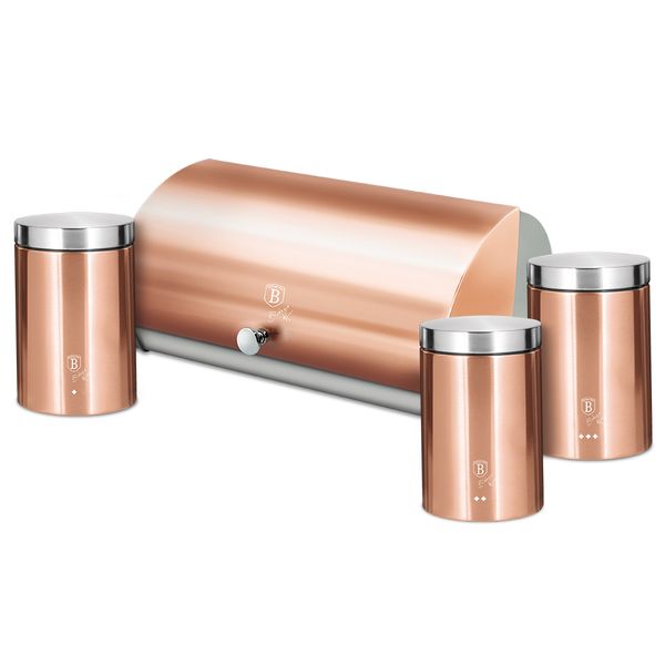 Berlinger Haus Bread Box with Canister - 4-Piece Set