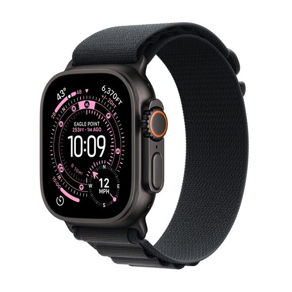 Apple Watch Ultra 3 GPS +Cell 49mm Blck Titanium Case with Blck Alpine Loop