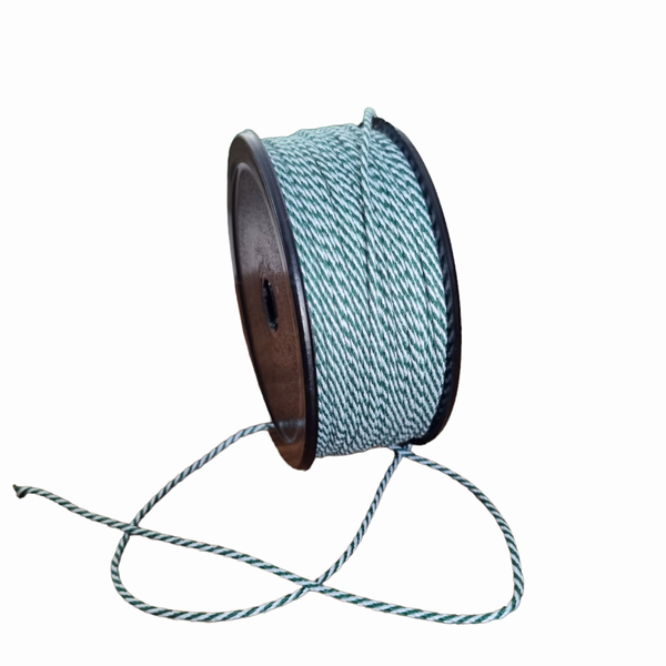 Bakers Green &amp; white - 75 Meter Roll