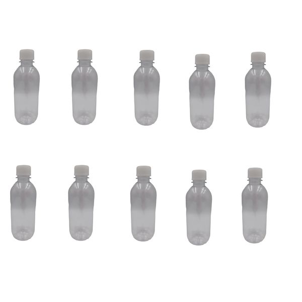 Clear Juice Bottle PET With Cap (10 Pack)