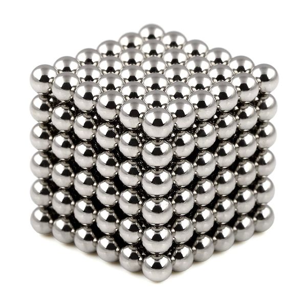 Magnetic Balls (Spheres) - 216 Pieces Building Set - Silver - 5mm