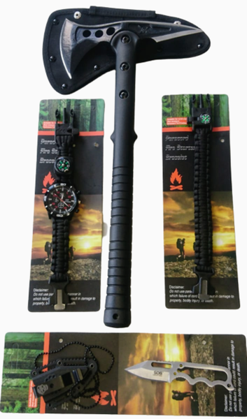 Outdoor Survival Axe with Ice Pick