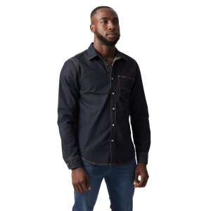 Lee Men's Lazy Longsleeve Shirt in Natural Dark Indigo