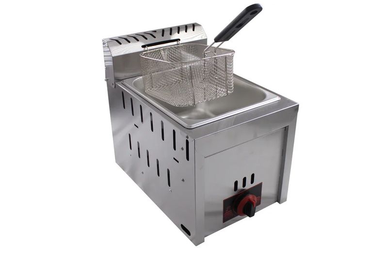 6L Single Tank Stainless Steel Commercial Grade Gas Deep Fryer