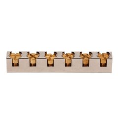 Silver adjustable 6-string metal guitar nut
