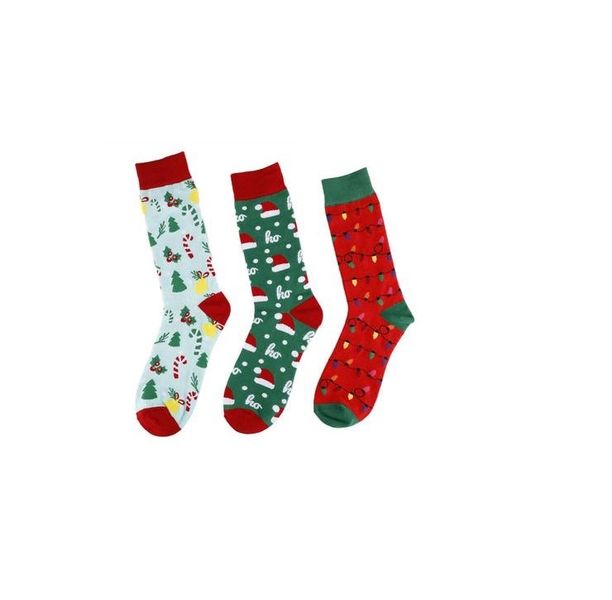 Mens Xmas Socks 3 Pairs x 2