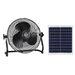 Solar Desk Fan &amp; Solar Panel - Rechargeable