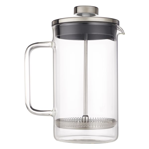 Consol Cadiz Borosilicate Glass Coffee Plunger with S/S Lid and Knob 600ml