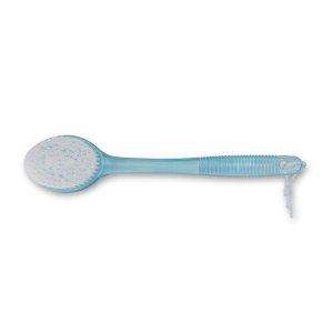 HealthGlow - Bath Basics - Back Brush - BPA Free Plastic - Blue - 36cm