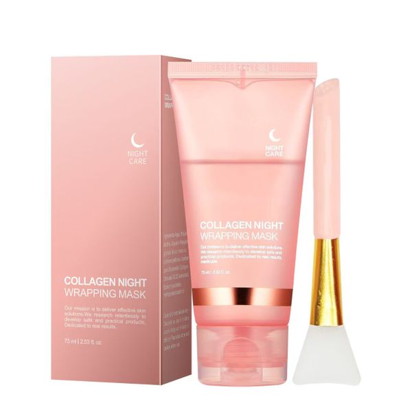 Collagen Sleeping Mask with Brush - Overnight Repair and Brightening