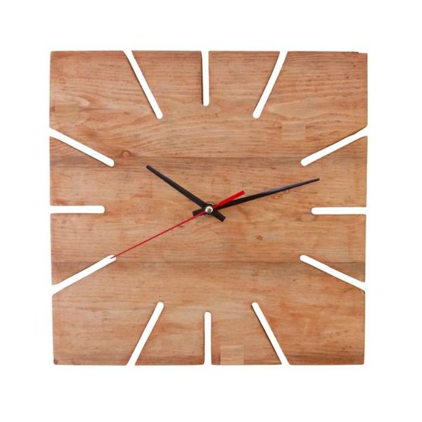 Handmade Wooden Minimilistic Wall Clock - Modern Natural Design by WOODSY