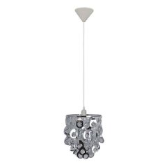 Inspire Pendant Lamp E27 1x60w D25.5 Metal Plastic Chrome Clear, Lamia