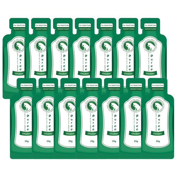 Akachan Cat Grass Puree with Added Barley Grass 14 Piece × 25 g - Chicken