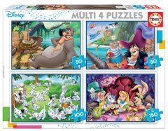 Educa Multi 4 Puzzles - Disney Classics - 50, 80, 100 &amp; 150 Piece