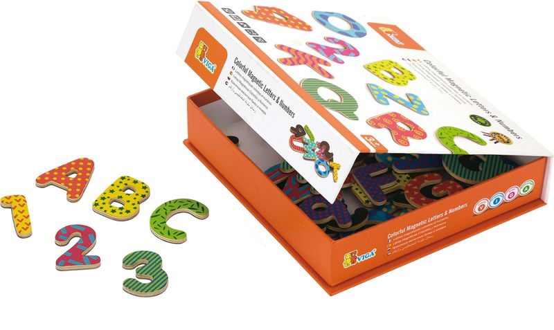 Colorful Magnetic Letters &amp; Numbers 77pc
