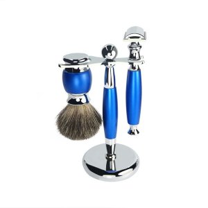 Luxury 3 In 1 Barber Shop Razor Brush Shaving Set For Men