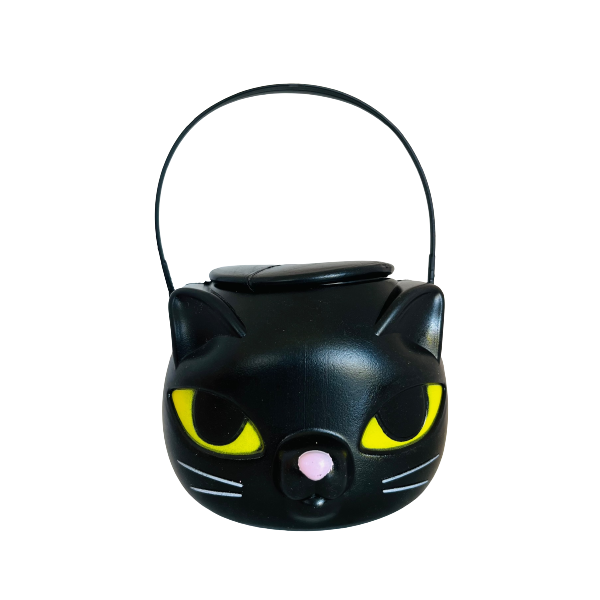 Halloween Kitty Cat Candy Bucket with Lid (15cm)