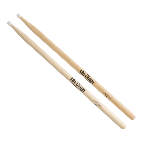 On-Stage HN7A Hickory 7A Nylon Tip Drumsticks