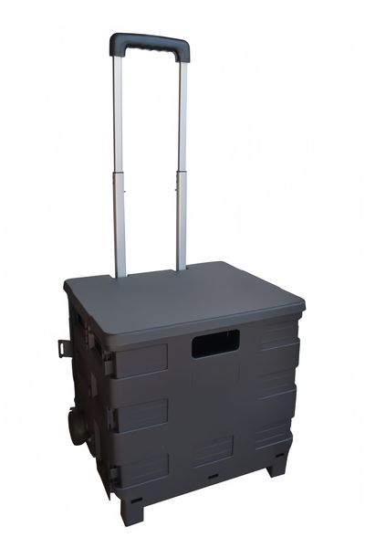50L/65L Folding Utility Cart - Wheeled Storage Cart with Pull Handle