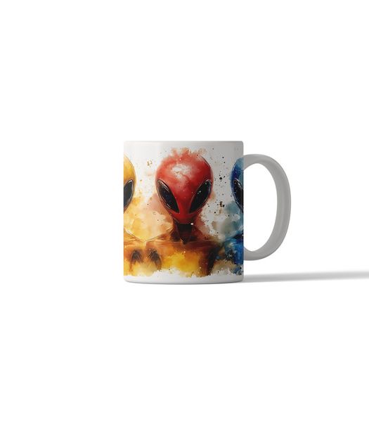 Printed Coffee Mug - Retro UFO DSG 8