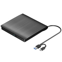 External CD DVD +/-RW Drive, Portable CD &amp; DVD ROM Burner,Black