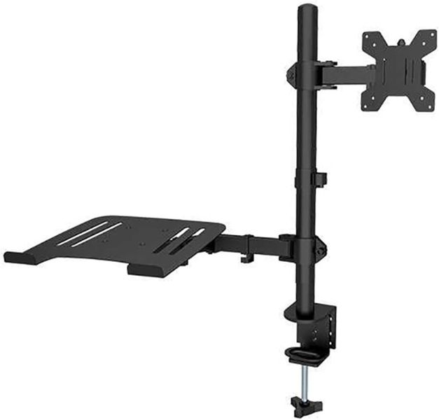 Single Monitor &amp; Laptop Desk Mount Combo 15-33 Inch