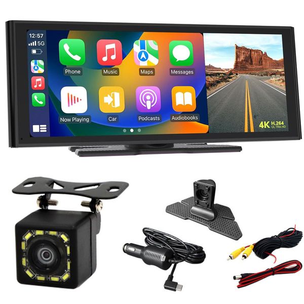 10.26"Portable Apple Carplay Screen for Car Android Auto Screen