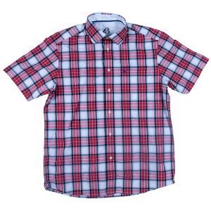 Z3 - Men Rosen Plaid Cotton Short Sleeve Casual Shirt