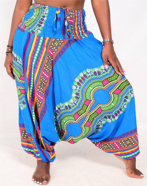 Dashiki Printed Harem Pants/Jumpsuit - Free Size