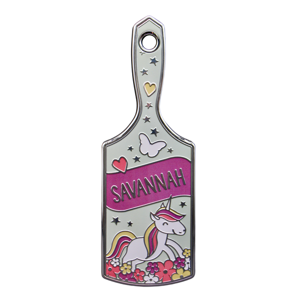 Girl's Personalised Hairbrush - Savannah
