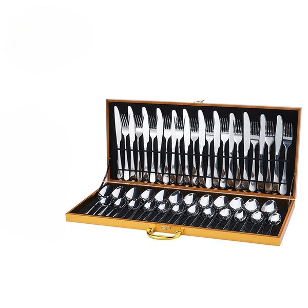 Stainless Steel Steak Knife, Fork And Spoon Set 48-Piece