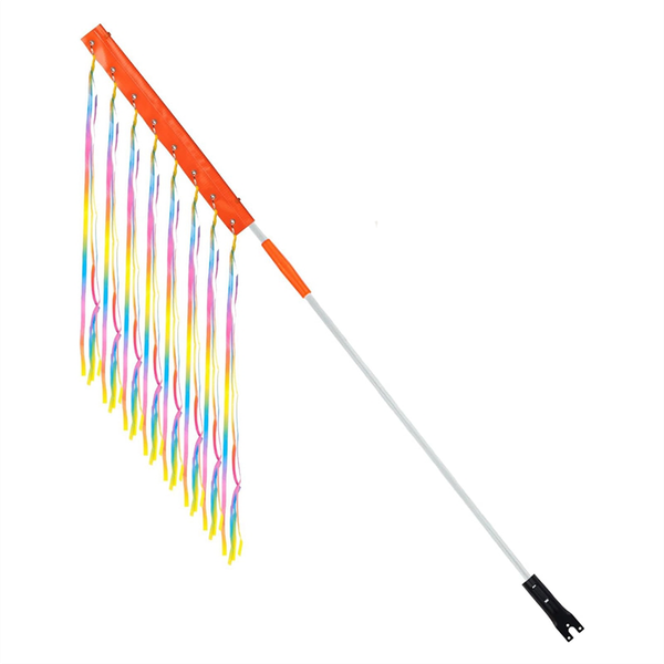 Adjustable Bicycle Flag with Pole for Safe Reflective Warning Flag