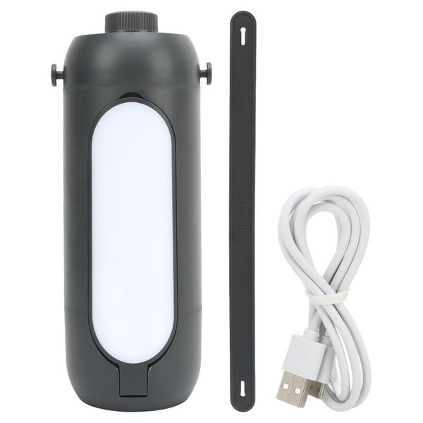 Collapsible Hanging Camping Lantern Power Bank Gray