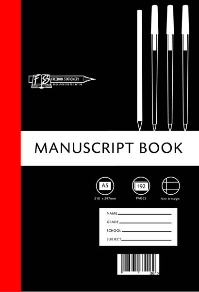 Freedom Stationery 192 Page A5 F&amp;M Manuscript Book