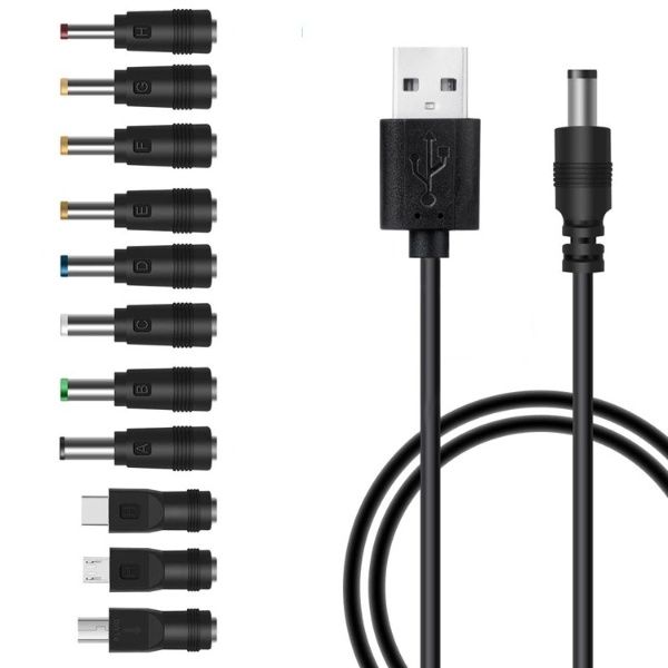 11 In 1 DC Power Cord USB Multi-Function Interchange Plug USB Cable