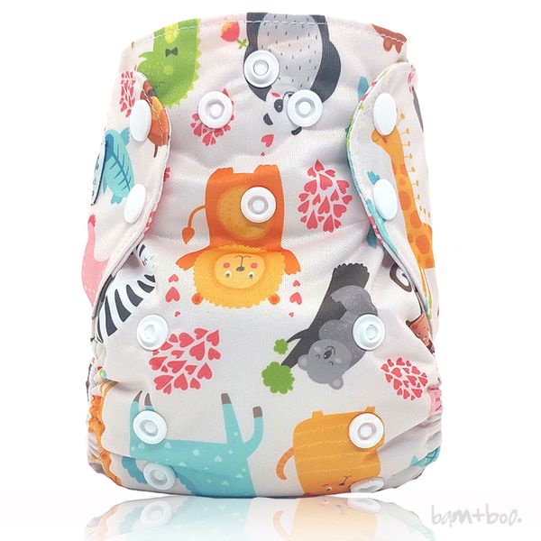 Newborn All-In-One Nappy - Baby Animals