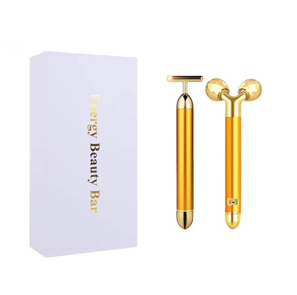 Box of 2 24k Vibrating Gold Color Energy Beauty Bars
